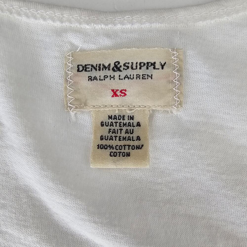 EUC DENIM & SUPPLY RALPH LAUREN Red White & Blue American Flag Boho Tank Top XS - Picture 6 of 6